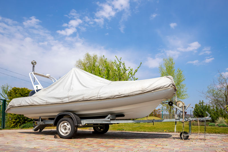 Packing summer boat away for the off-season.